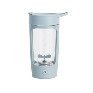 PUCH 電動攪拌杯 650ml 一鍵攪拌 健身奶昔蛋白飲適用, 天空藍(贈杯刷，杯身含刻度):第三代, 1個