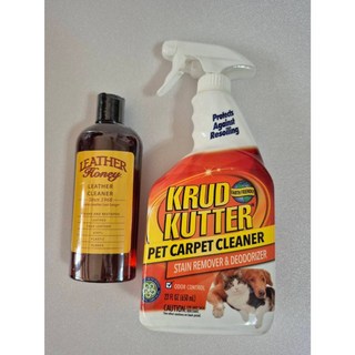 美國製 Leather Honey 皮革清潔液 及 美國 樂立恩 地毯 沙發 窗簾 去汙噴霧式 酵素 清潔劑, 1個