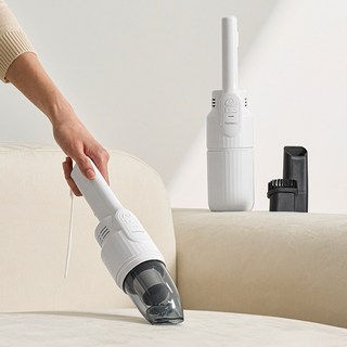 홈리아 무선 미니 핸디형 청소기 원룸 다용도 컴팩트 차량용 휴대용 진공청소기, 화이트