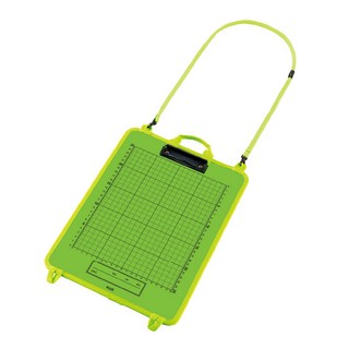 【文具通】PLUS 普樂士 安全 兒童 學習板 頸掛 肩掛 附筆袋 收納袋 年組氏名スクール かんさつ学習ボード, 1個, 79-712 綠色