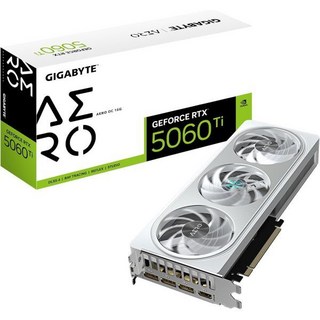 기가바이트 지포스 RTX 5060 Ti AERO OC 16G 그래픽 카드 16GB 128비트 GDDR7 PCIe 5.0 WINDFORCE 냉각 시스템 GV-N506TAERO O, RTX5060Ti|OC|16GB