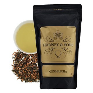 Harney & Sons Genmaicha Tea 16온스 낱장, Harney & Sons Genmaicha Tea, 1, 1개, 1개