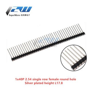 라운드 홀 핀 헤더 2.0mm 2.54mm 피치 행 암수 단일 1x40P 2x40P 이중 행 핀 금도금 5 개, 5개