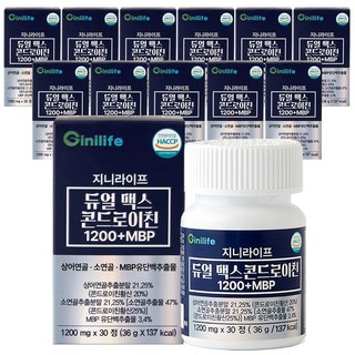 지니라이프 듀얼맥스 콘드로이친1200+MBP 소연골+상어연골, 12개, 30정