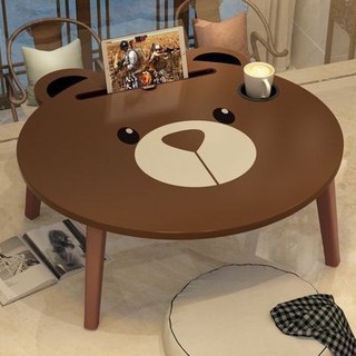 床上小桌子可摺疊書桌臥室坐地毯上可愛可攜式摺疊桌電腦書桌懶人, 精緻款大號小丸子