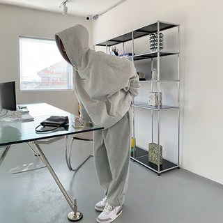 블랑루즈 로엘 박시 심플 후드 티셔츠