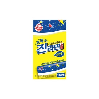 오뚜기 톡톡톡 진라면 스틱 순한맛 라면스프 (10봉입) 50g 2팩