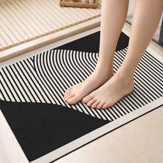 루제아나 물기바로흡수 논슬립 발매트, 블랙면