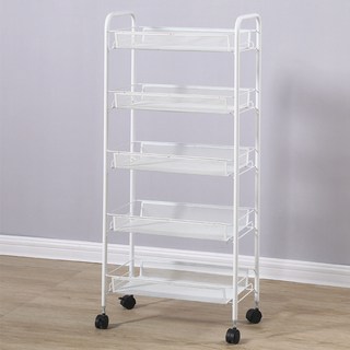 밀슨 튼튼한 이동식 트롤리 선반 철제, 5단