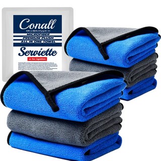 코날 프리미엄 차량용 고중량 초극세사 드라잉 세차타월 0.6M타월, 6개