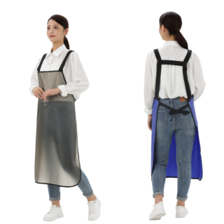 바이어스 우레탄 H형 방수 앞치마 중 대형, 1개, 중형 - 보라