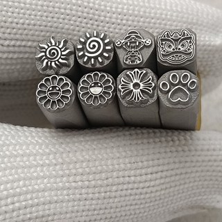 打金印黃金字印鋼印工具金銀手鐲鋼印打金定製首飾敲刻圖案項鏈專用刻刀打金鵰刻圖案浮鵰鋼印沖子, 財神,7mm