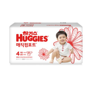2021 신형 하기스 매직 컴포트 밴드형 기저귀 대형 4단계 (9~13kg), 250매