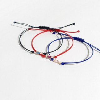 [에버링DIAMOND] [1+1+1] 18K 행운 물고기 끈팔찌 소원팔찌 3개_BQSB42203