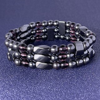 天然太赫茲雙層鏤空手鏈，時尚磁療能量石手環，防靜電健康手鍊