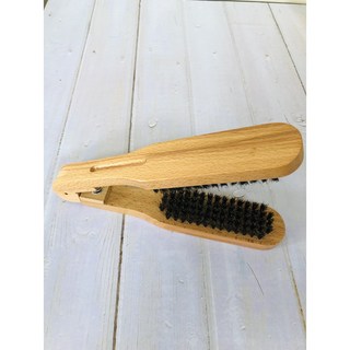 木質離子梳 美髮專用 負離子 直髮 氣墊按摩, 1個, 原木色