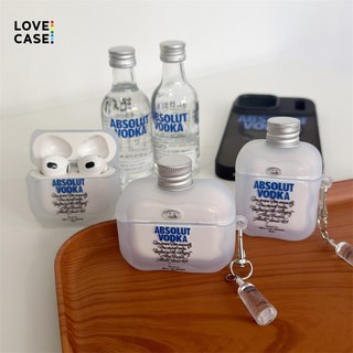 創意 伏特加 Airpods Pro 2/Pro/3/1/2代 軟殼 防摔保護套, 1個, 耳機套+藍色掛繩,AirPods 4