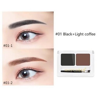 아이브로우 파우더 팔레트 메이크업 블랙 브라운 호환 인핸서 전문 방수 화장품 아이섀도우 브러쉬 포함, [03] B01, 1개