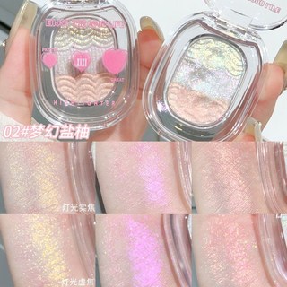 XIXI 土豆泥高光漸變眼影盤 爆閃細閃 臥蠶提亮 偏紫珠光變色, 1個, 02夢幻鹽柚