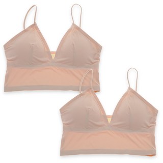 글램공감 소프트브라렛 노와이어 무봉제 누디 브라탑 2p