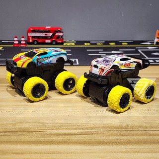 越野大腳鐵皮迴力車 越野車 大腳玩具車 模型越野車 回力小車車 玩具車 玩具小汽車, 黃色, 1個