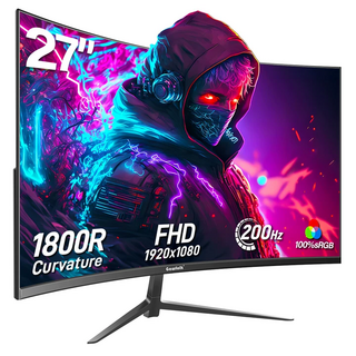 34인치 울트라와이드 커브드 게이밍 모니터 165Hz UWQHD 4k 27인치 모니터 200Hz FHD 커브드 컴퓨터 화면 Gawfolk 할인중, 70cm, 27inch 1k 200Hz