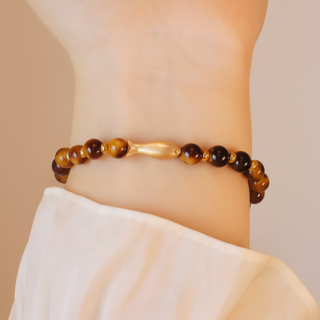 테라스톤 천연호안석 물고기 팔찌 행운석