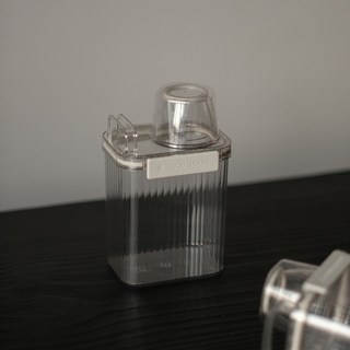 廚房收納 米桶 米杯 kök 保鮮盒 餐廚收納 儲米桶 麥片桶 儲糧 量杯 mooin 日日糧米桶 儲糧桶, 1個, 透明白 - 1300ml