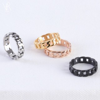 VARAM 써지컬316L스틸 5mm 심플 체인 반지