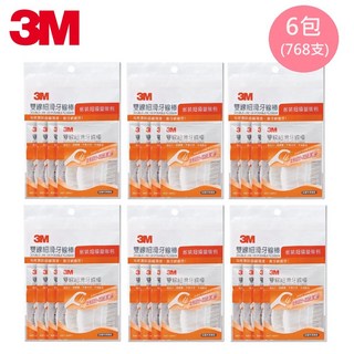 3M 雙線細滑牙線棒-散裝超值量販包128支x 6包(共768支), 128支, 1包
