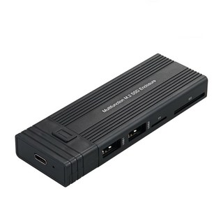 멀티 M.2 SSD 노트북 외장케이스 USB3.1 NVME M키 허브 TF SD카드리더기 SATA 변환 어댑터 방열 패드, 1개