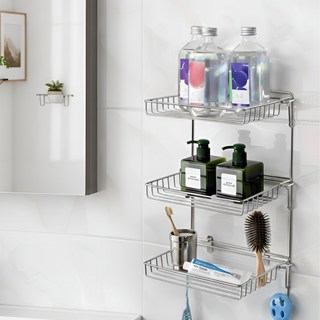 리빙 무타공 스테인리스 욕실 선반, 1개, 일반