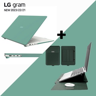 LG 그램 케이스 스탠드파우치 세트할인 14인치 15인치 16인치 17인치 ZD90P ZD95P ZD90R ZD95Q ZD90Q ZD90RU, 케이스/민트+스탠드파우치/민트, 1개