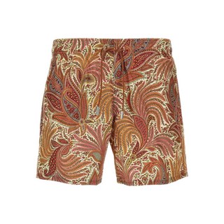 에트로 페이즐리 프린트 스윔 쇼츠, 브라운계열