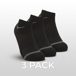 미즈노 3팩 로우 쿠션 단목 양말 33YX23030933, 23~25, MZ-33YX23030933-00