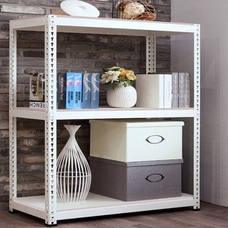 국산 무볼트폴던스랙 조립식앵글 수납선반+9t양면코팅3단90x45x900, 아이보리+9t양면코팅