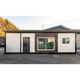 고급 조립이동식하우스 이동식주택 모듈러주택 체류형쉼터 단열 방화문/전자도어락 설치 두께 200T 징크 지붕 템바보드 마감 농막 첨단하우스 10평형 G-48, 화이트+브라운