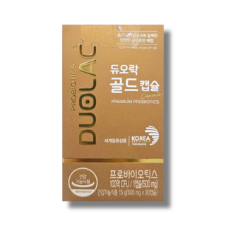 듀오락 골드 캡슐 유산균 프로바이오틱스, 듀오락 골드 캡슐 프로바이오틱스 유산균 30정 1개월, 1개, 30정
