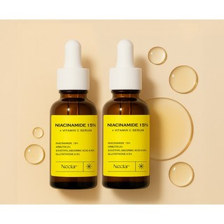 네클라 나이아신아마이드 15% 비타민C 미백 세럼 30ml 잡티 앰플 에센스 기미, 2개, 30g