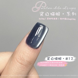 VENDEENI 鏡面瓷白貓眼膠 #03 12色美甲凝膠, 1個, VDN_瓷白貓眼_12, 鏡面瓷白貓眼 #03