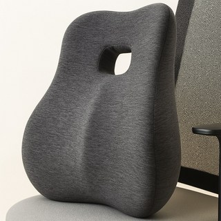 마벨인홈 3D 의자 메모리폼 허리 등받이 쿠션, 블랙