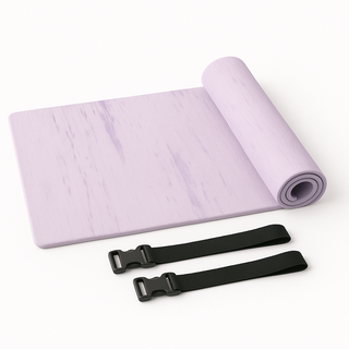 天然頂級橡膠墊10mm超慢跑墊 瑜珈墊加厚 跑步墊 跳繩墊 台灣賣家新品, 1個, 淡紫水墨, 淡紫水墨