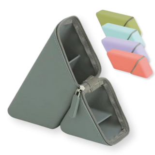 지니브 실리콘 스탠딩 필통 자석 고정 연필꽂이 필통, 그레이