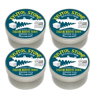구강유산균함유 자일리톨스톤 페퍼민트후레쉬, 4개, 60g