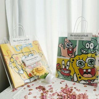 台灣熱銷小盆栽手提袋 透明禮品包裝袋 盆栽/畫作/相框適用, 1個