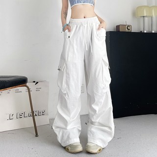 슬림소녀 여성 여름 솔리드 와이드 힙합 댄스 팬츠