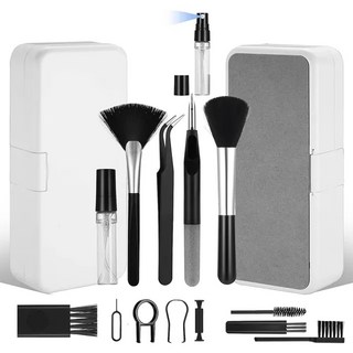 로봇 휴대폰 PC TV 노트북 이어포드 스크린 키보드용 전자 청소 키트 18 in 1 디자인, [01] WHITE