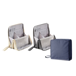 立式化妝包 站立式化妝包 刷具收納包 大容量分層化妝包 便攜旅行洗漱包, 黑色, 1個