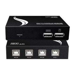 易控王 USB 4Port鍵盤滑鼠同步控制器 切換器 滑鼠穿越 多開遊戲刷怪打寶, 1個, 40-121-05