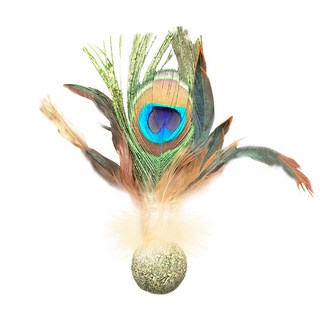 (2개)캣완트 공작깃털 캣닢볼, 2개